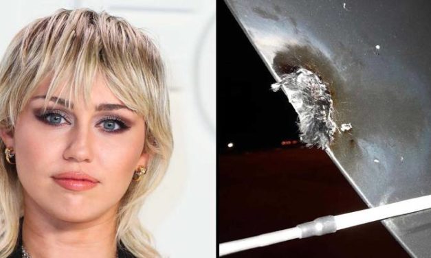 Miley Cyrus Plane Struck By Lightening